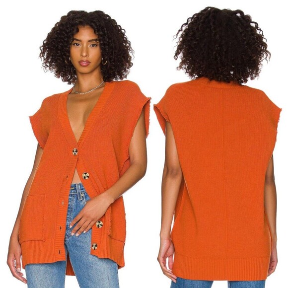 Free People Sweaters - Womens Size M Free People Oakleigh Oversized Sweater Vest NWOT